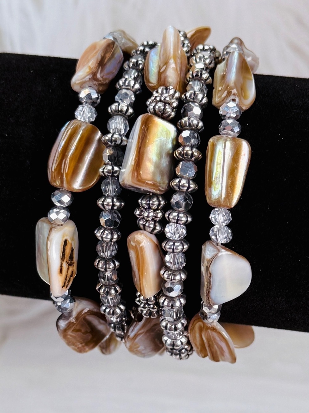 Gorgeous, multi strand, magnetic closure Chico’s bracelet